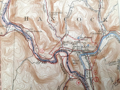 Antique Starruca, New York 1933 US Geological Survey Topographic Map – Hancock, Poyntelle, Preston, Scott, Wayne County, Delaware, NY PA