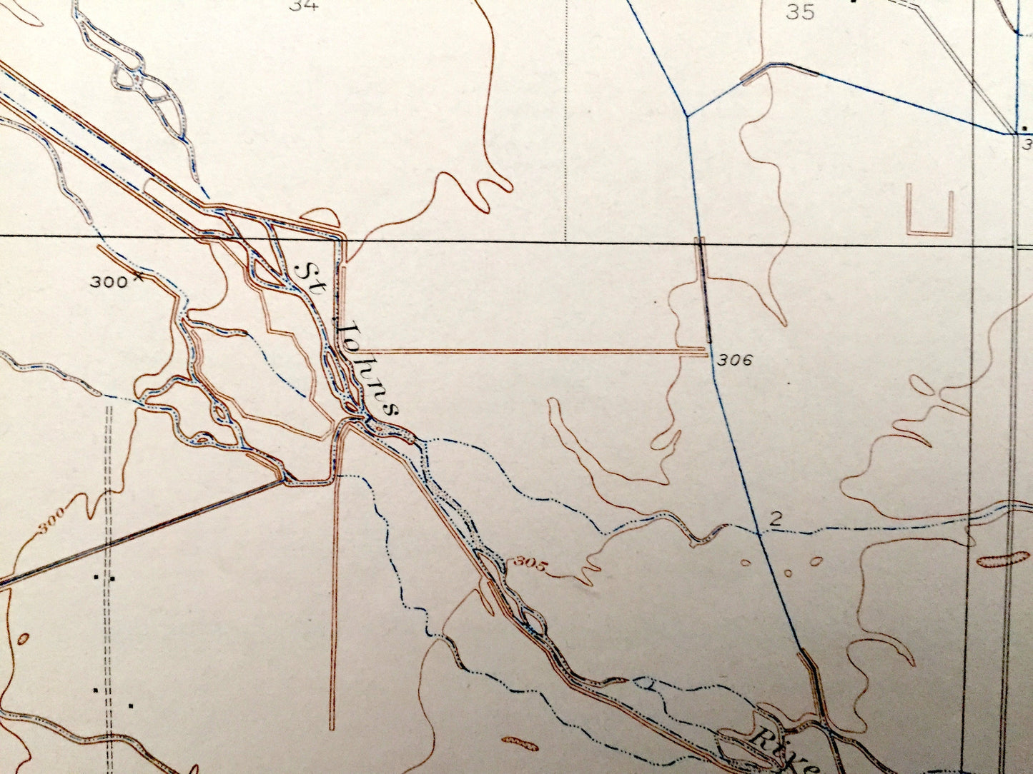 Antique Monson, California 1927 US Geological Survey Topographic Map – Tulare County, Yettem, Penal, Taurusa, Visalia, St Johns River, CA