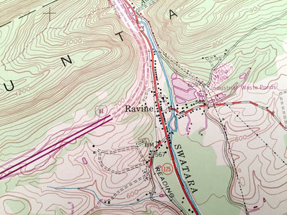 Antique Pine Grove, Pennsylvania 1954 US Geological Survey Topographic Map – Schuylkill County, Suedberg, Lorberry, Tremont Irving Ravine PA