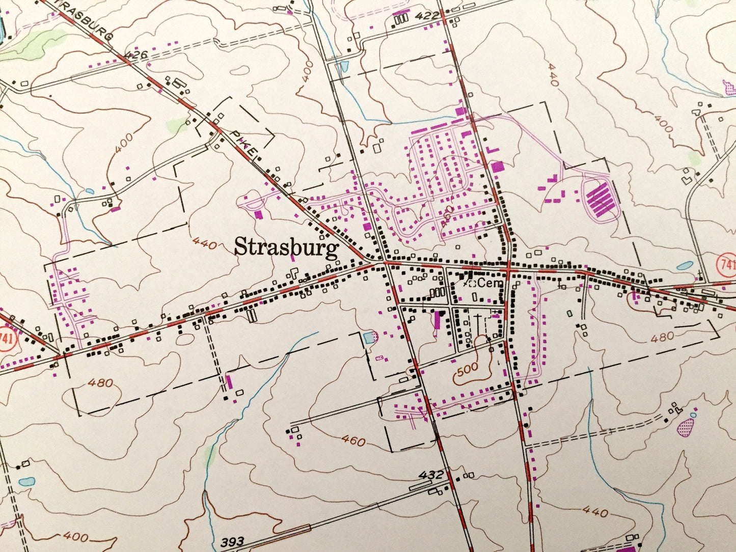 Antique Quarryville, Pennsylvania 1992 US Geological Survey Topographic Map – Lancaster County, New Providence Strasburg Lampeter Camargo PA