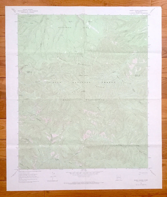 Antique Diablo Range, New Mexico 1965 US Geological Survey Topographic Map –Catron Co, Gila National Forest, White Pinnacle, Manzanita Creek