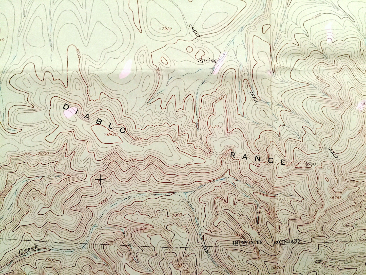 Antique Diablo Range, New Mexico 1965 US Geological Survey Topographic Map –Catron Co, Gila National Forest, White Pinnacle, Manzanita Creek
