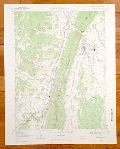 Antique Roaring Spring, Pennsylvania 1963 US Geological Survey Topographic Map – Blair, Bedford County, Sproul, Claysburg, Friesville, PA