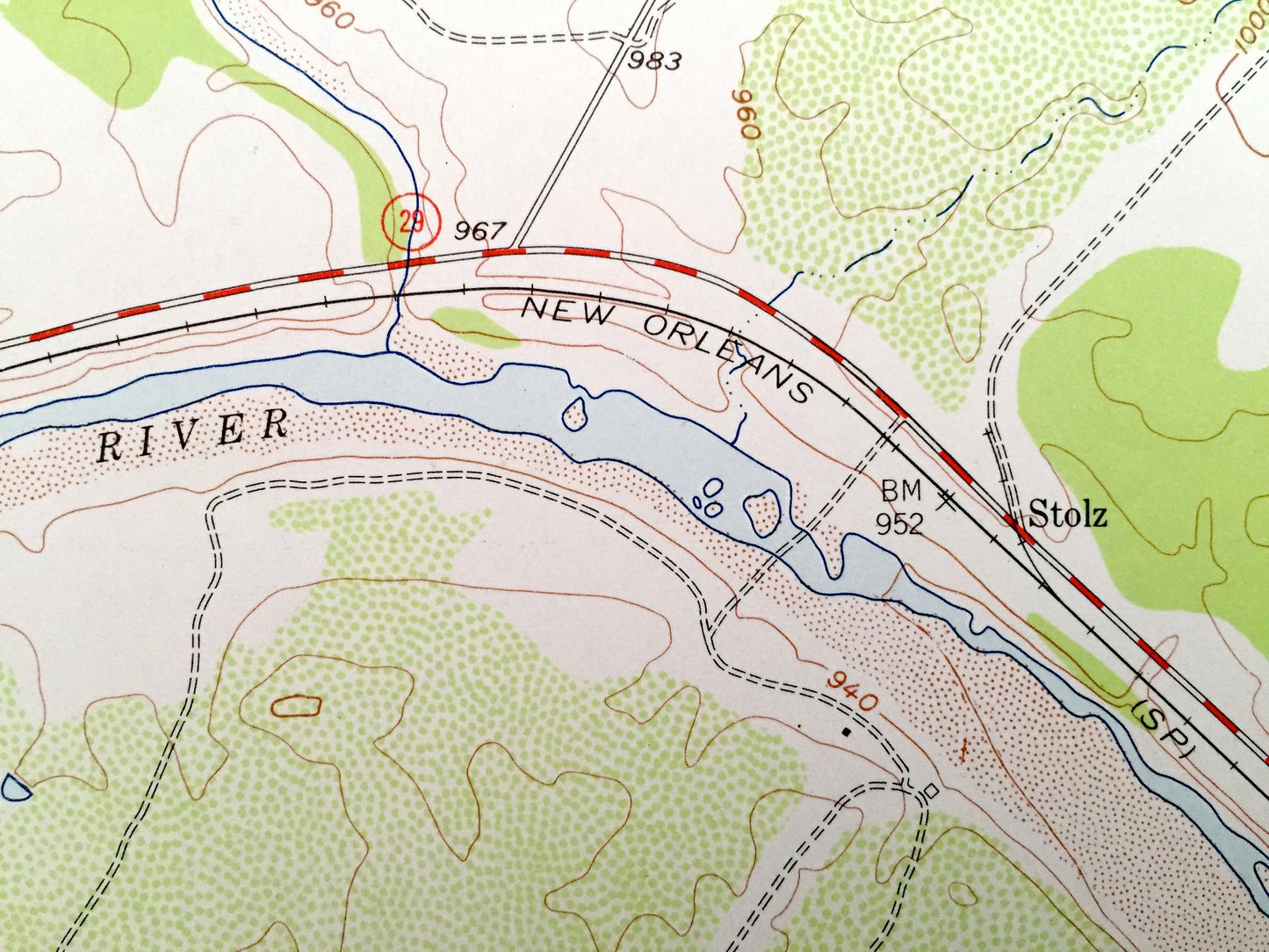 Antique Lone Grove, Texas 1956 US Geological Survey Topographic Map – Lockhart Mountain, Llano River, Cowen Rocks, Point Peak, Llano County