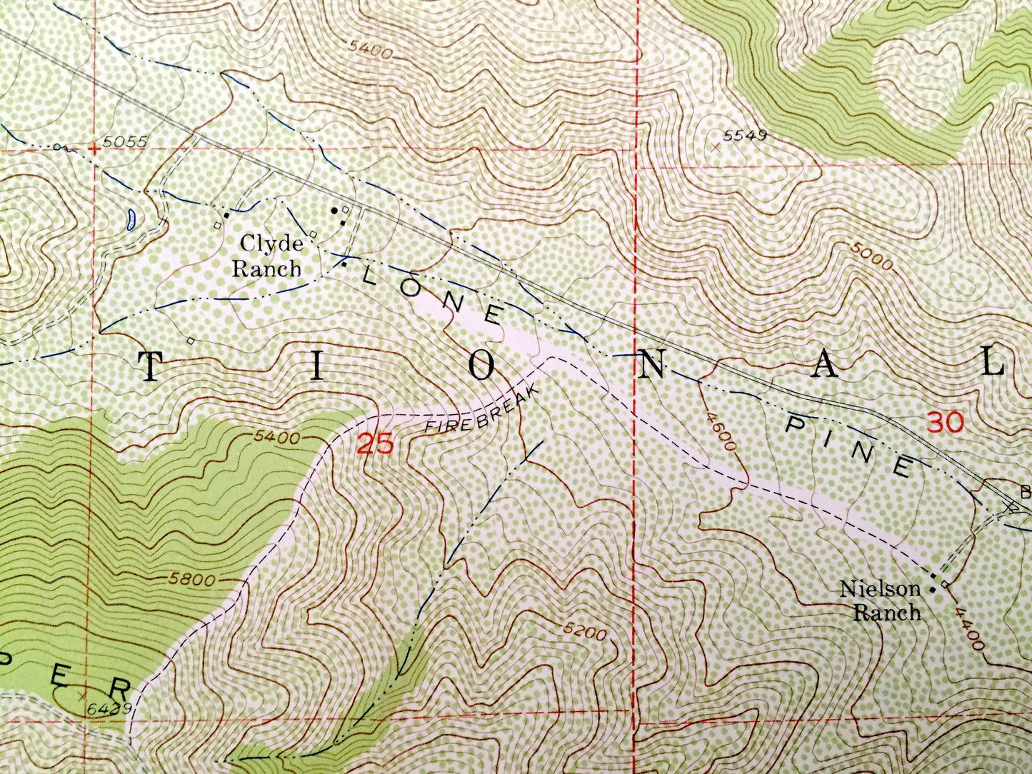 Antique Telegraph Peak, California 1956 US Geological Survey Topographic Map – San Bernardino County Wrightwood Lytle Creek Stockton Flat CA