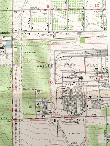 Antique Guasti, California 1953 US Geological Survey Topographic Map – San Bernardino Co, Riverside, Cucamonga, Etiwanda, Jurupa, Mira Loma