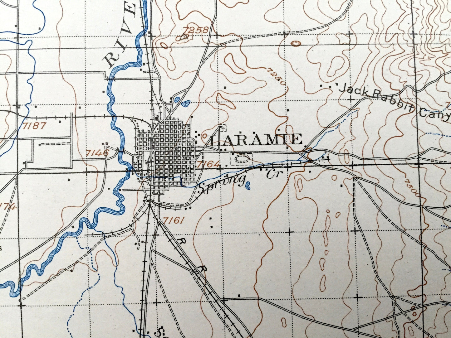 Antique Laramie, Wyoming 1908 US Geological Survey Topographic Map – Albany County, Medicine Bow National Park, Red Buttes, Jelm Mountain WY