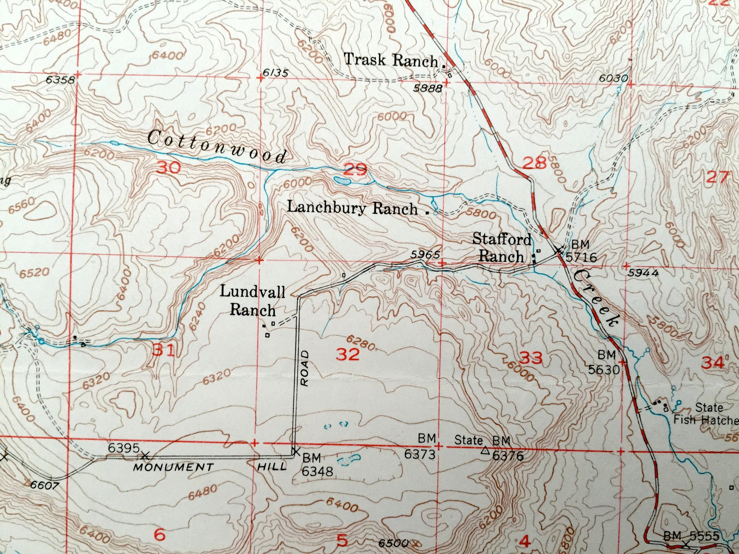 Antique Cody, Wyoming 1949 US Geological Survey Topographic Map – Park County, Shoshone River, Eaglenest Basin Ralston Flats Buffalo Bill WY