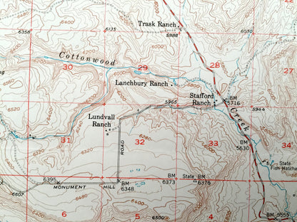 Antique Cody, Wyoming 1949 US Geological Survey Topographic Map – Park County, Shoshone River, Eaglenest Basin Ralston Flats Buffalo Bill WY