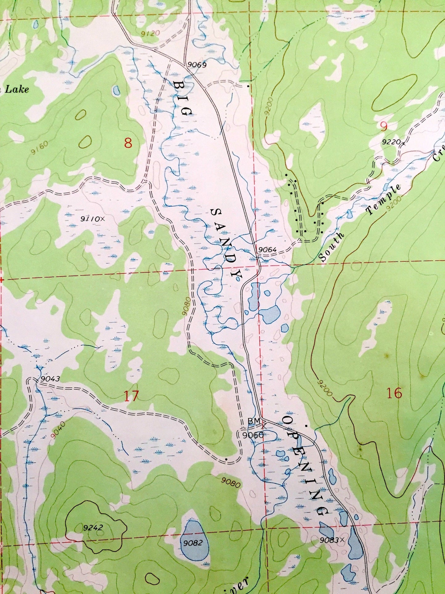 Antique Big Sandy Opening, Wyoming 1969 US Geological Survey Topographic Map – Sublette County, Muddy Ridge, Lamreaux Meadows, Irish Canyon