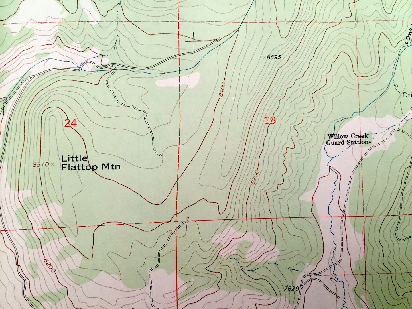 Antique New Fork Lakes, Wyoming 1967 US Geological Survey Topographic Map – Sublette County, Willow Lake, New Fork River, Little Flattop Mtn