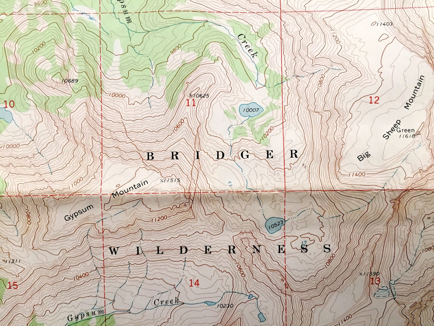 Antique Big Sheep Mountain, Wyoming 1968 US Geological Survey Topographic Map – Sublette County, Green River, Red Hill, Battleship Mountain