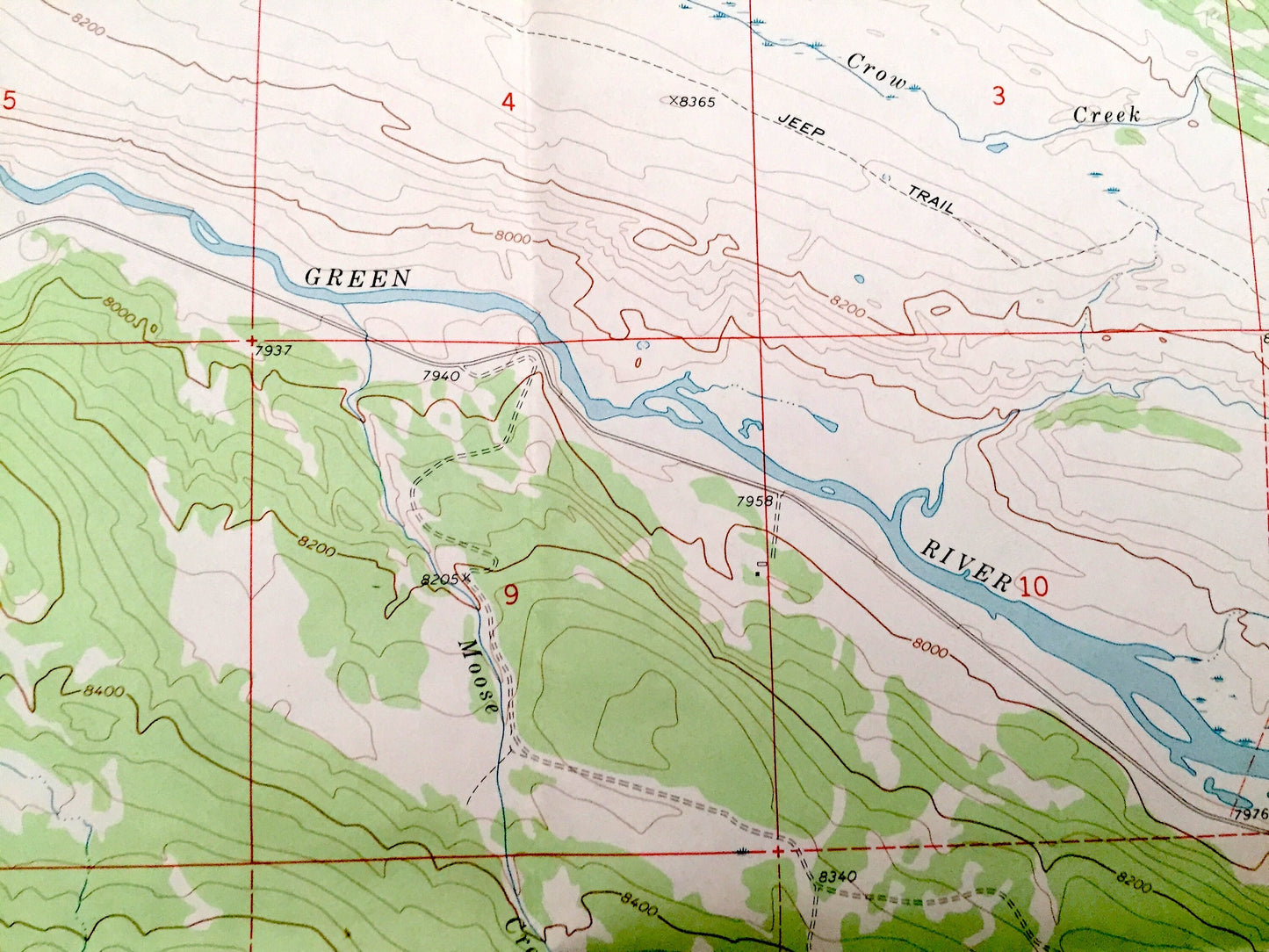 Antique Big Sheep Mountain, Wyoming 1968 US Geological Survey Topographic Map – Sublette County, Green River, Red Hill, Battleship Mountain