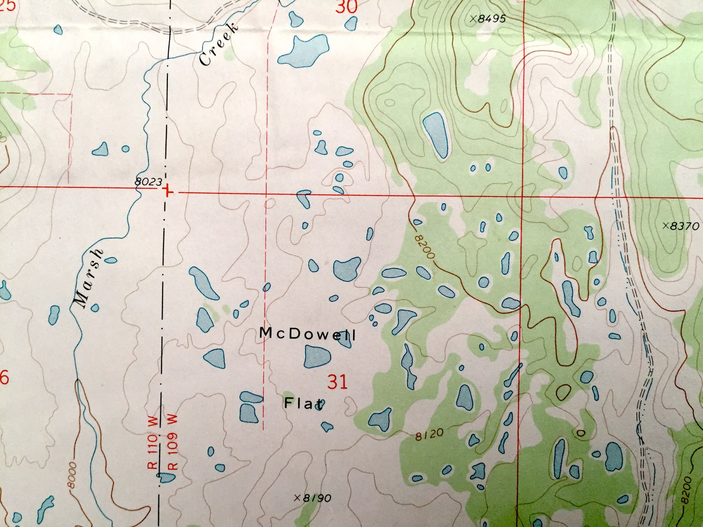 Antique Kendall Mountain, Wyoming 1968 US Geological Survey Topographic Map – Sublette County, Gypsum Hill, Marsh Creek, Upper Boulder Basin