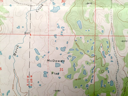 Antique Kendall Mountain, Wyoming 1968 US Geological Survey Topographic Map – Sublette County, Gypsum Hill, Marsh Creek, Upper Boulder Basin