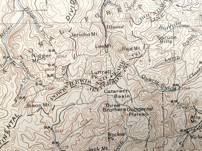 Antique Helena, Montana 1903 US Geological Survey Topographic Map – Deer Lodge, Lewis & Clark, Silver Bow, Jefferson County, Blackfoot, MT