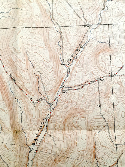Antique Harford, New York 1951 US Geological Survey Topographic Map – Cortland, Tioga County, Lisle, Richford, Lapeer, Virgil, Harford Mills
