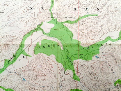 Antique La Costa Valley, California 1960 US Geological Survey Topographic Map – Alameda County, Scotts Corner, Valle de San Jose, Sunol, CA