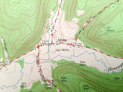 Antique Allentown, New York 1965 US Geological Survey Topographic Map – Pennsylvania, Allegany County, Vosburg, Sawyer Bolivar Hoben Alma NY