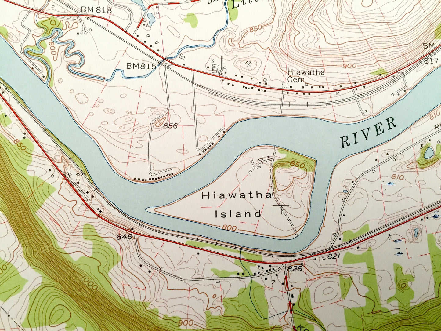 Antique Apalachin, New York 1956 US Geological Survey Topographic Map – Tioga County, Owego, Campville, Susquehanna River Hiawatha Island NY