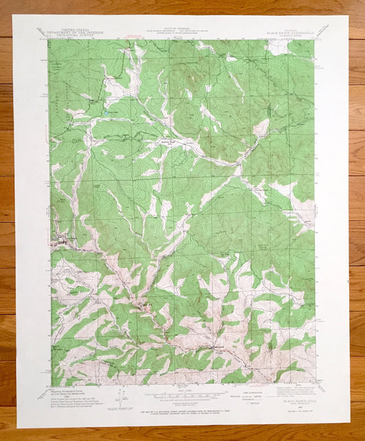 Antique Black Hawk, Colorado 1942 US Geological Survey Topographic Map – Gilpin County, Smith Hill, Cottonwood, Arapaho Forest, Ralston, CO