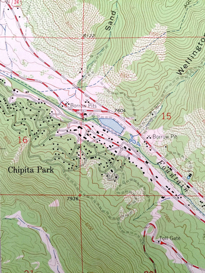Antique Cascade, Colorado 1961 US Geological Survey Topographic Map – US Air Force Academy, Chipita Park, Glen Eyrie, Mount St Francis, CO