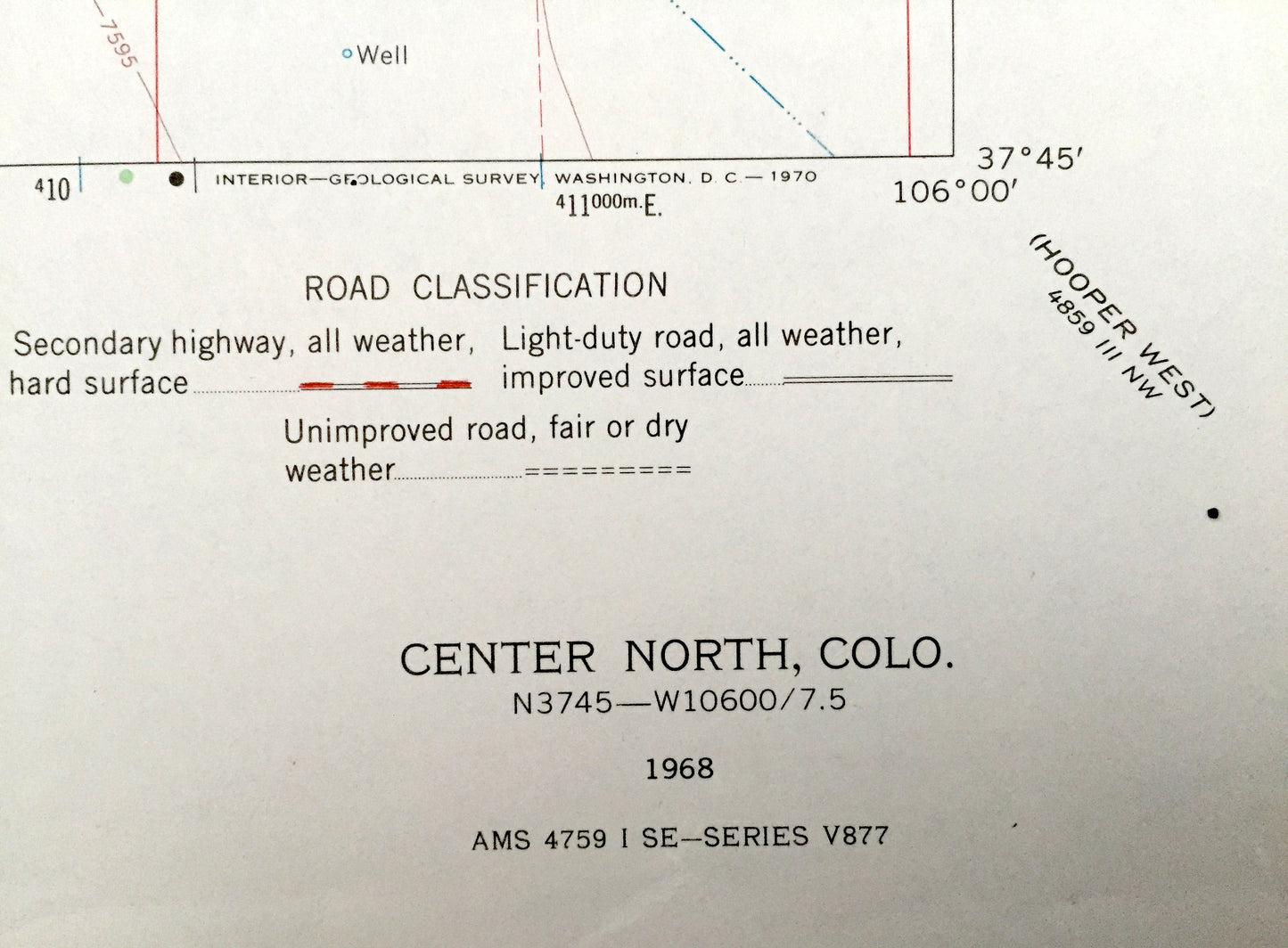 Antique Center, Colorado 1968 US Geological Survey Topographic Map – Saguache County, Leach Airport, Farmers Union Canal, La Garita