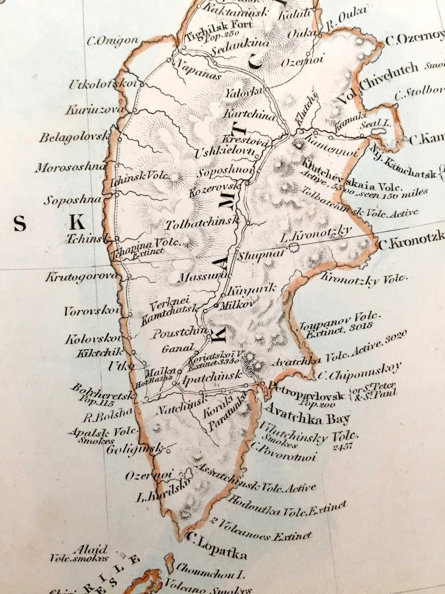Antique 1845 Russia Map from SDUK Atlas – Eastern Siberia, China, Alaska, Tartar, Kamtchatka, Bering Strait, Okhotsk, Iakoutsk, Arctic Ocean