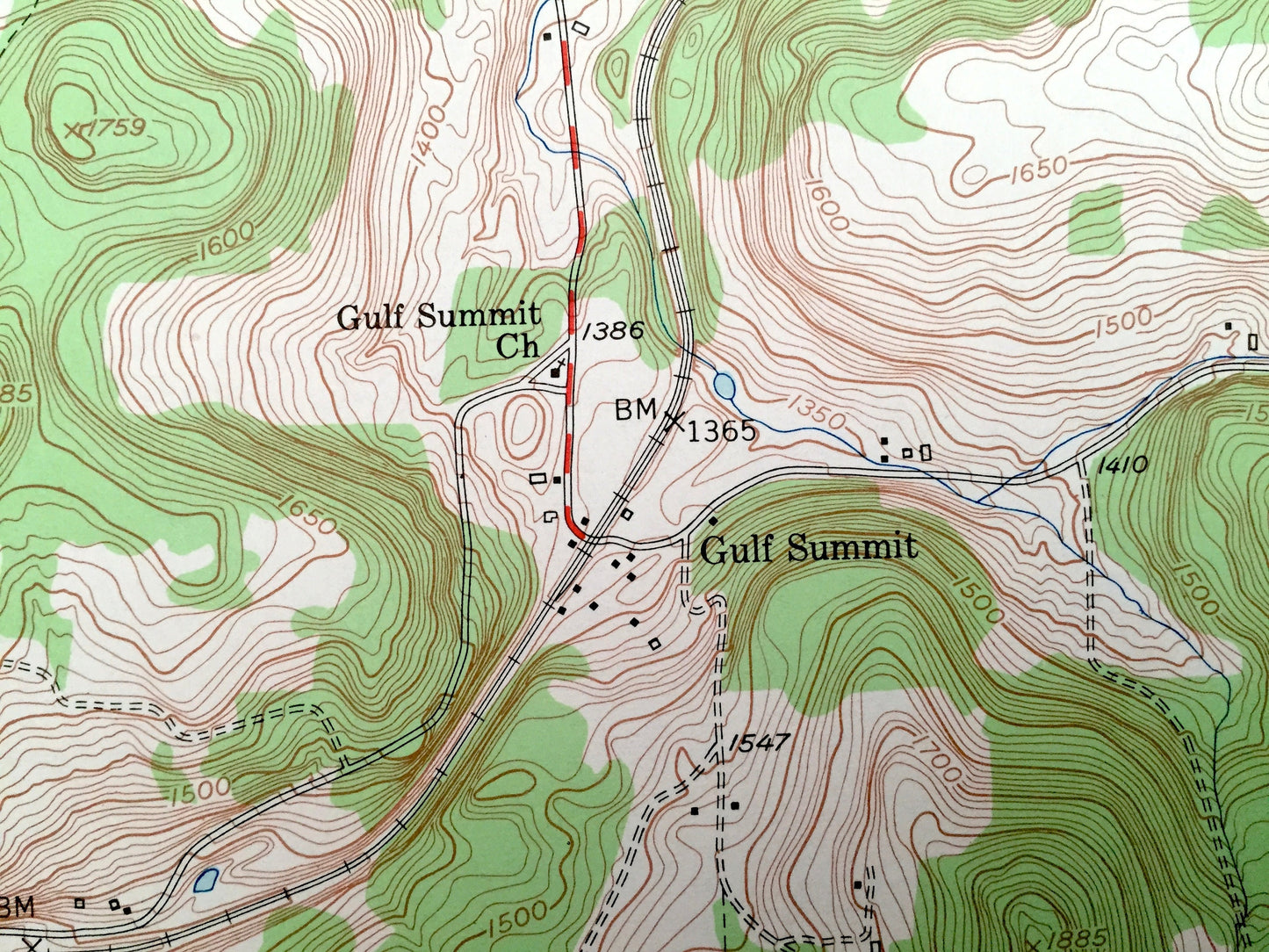 Antique Gulf Summit, New York 1952 US Geological Survey Topographic Map – Broome County, Colesville, Windsor, Damascus, Cascade Valley, NY