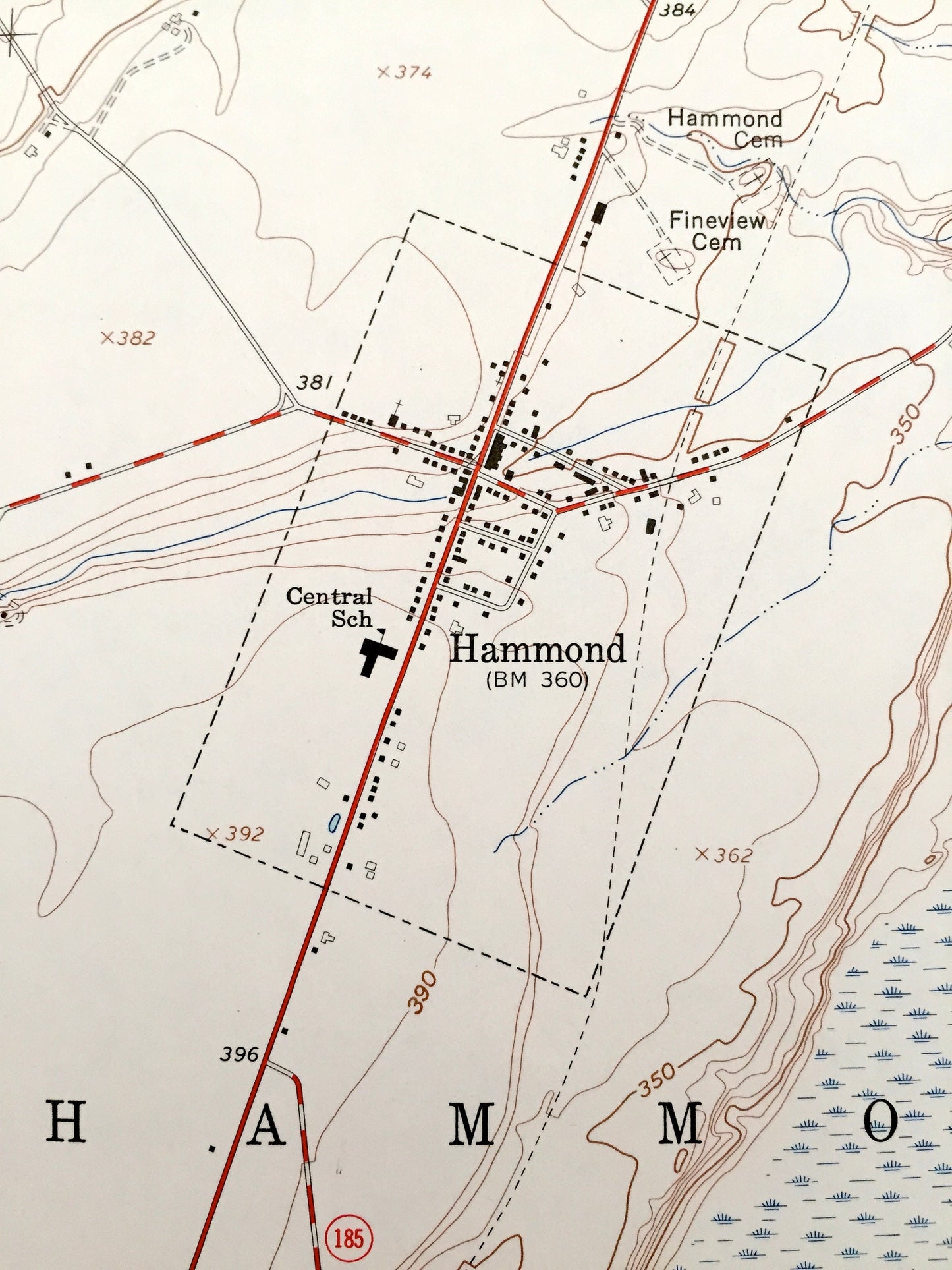 Antique Hammond, New York 1961 US Geological Survey Topographic Map – St Lawrence County, North, Morristown, Oakvale, Rossie, Black Lake, NY