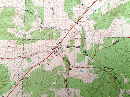 Antique Allentown, New York 1965 US Geological Survey Topographic Map – Pennsylvania, Allegany County, Vosburg, Sawyer Bolivar Hoben Alma NY