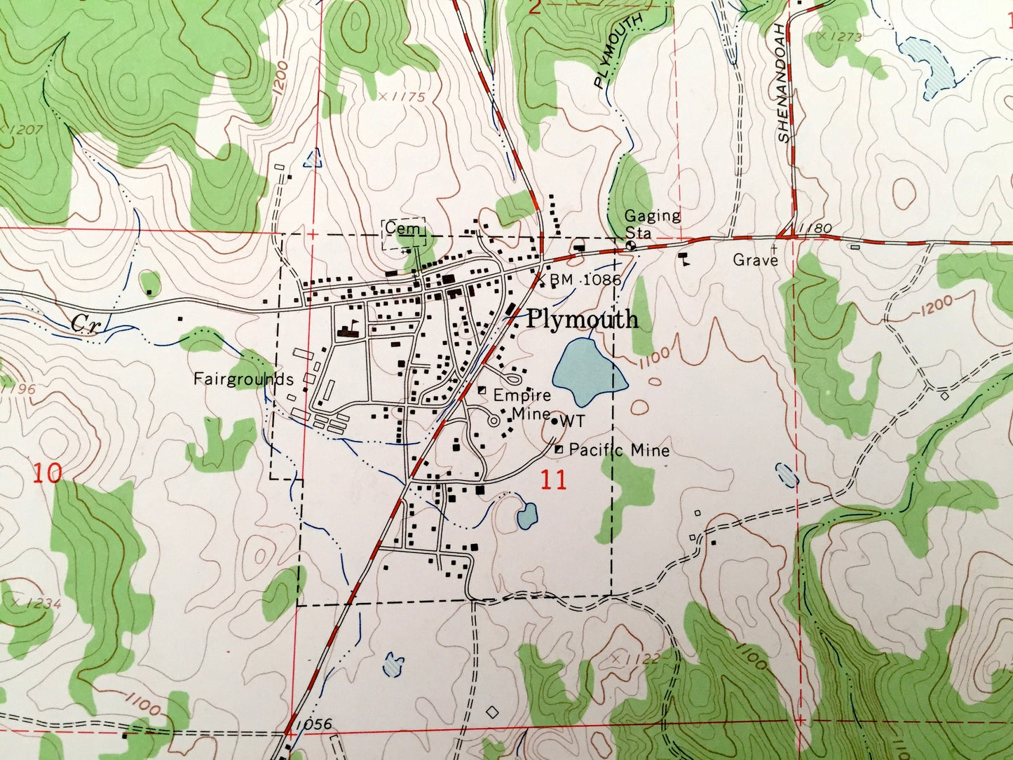 Antique Amador City, California 1962 US Geological Survey Topographic Map – County, Sutter Creek, Hill, Plymouth, Drytown, Whitney Museum CA