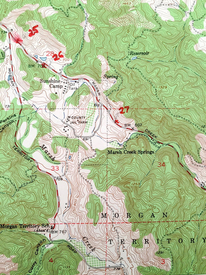 Antique Antioch, California 1953 US Geological Survey Topographic Map – Contra Costa County, Sunshine Camp, Stewartville, West Hartley, CA