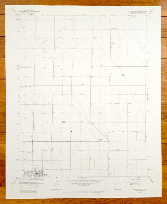 Antique Center, Colorado 1968 US Geological Survey Topographic Map – Saguache County, Leach Airport, Farmers Union Canal, La Garita