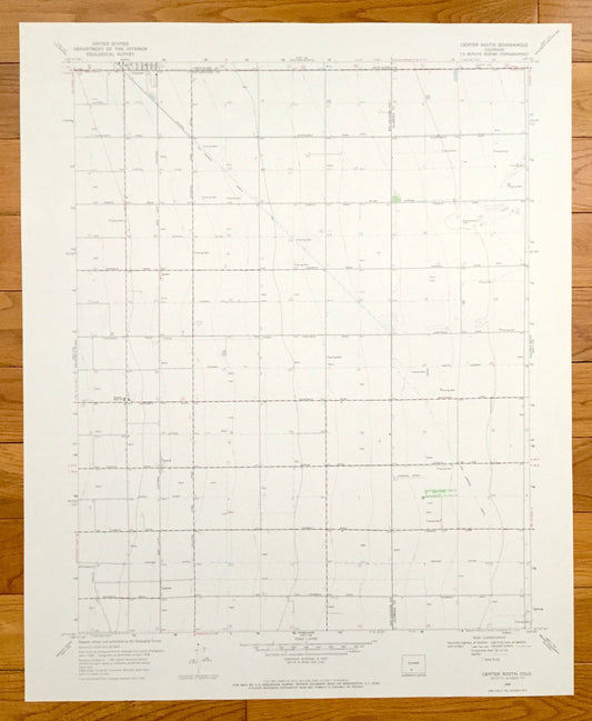 Antique Center South, Colorado 1968 US Geological Survey Topographic Map – Saguache Co, Alamosa Co, Rio Grande Co, Vastine, Dunul