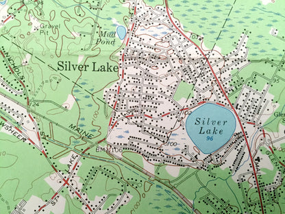 Antique Wilmington, Massachusetts 1965 US Geological Survey Topographic Map – Middlesex Co, Andover, Pinehurst, Burlington, Woburn, Bedford