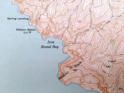 Antique Santa Catalina West, California 1943 US Geological Survey Topographic Map – Los Angeles County, Lobster Bay, Cherry Valley, CA