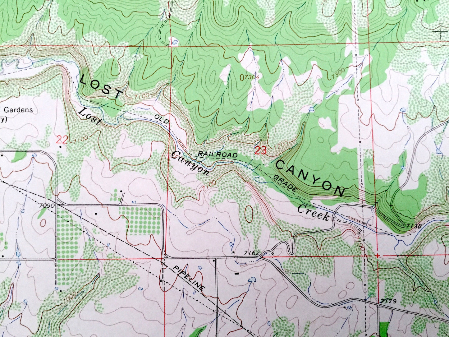 Antique Dolores East, Colorado 1965 US Geological Survey Topographic Map – Haycamp Mesa, San Juan National Forest, Lost, Cash Canyon, CO