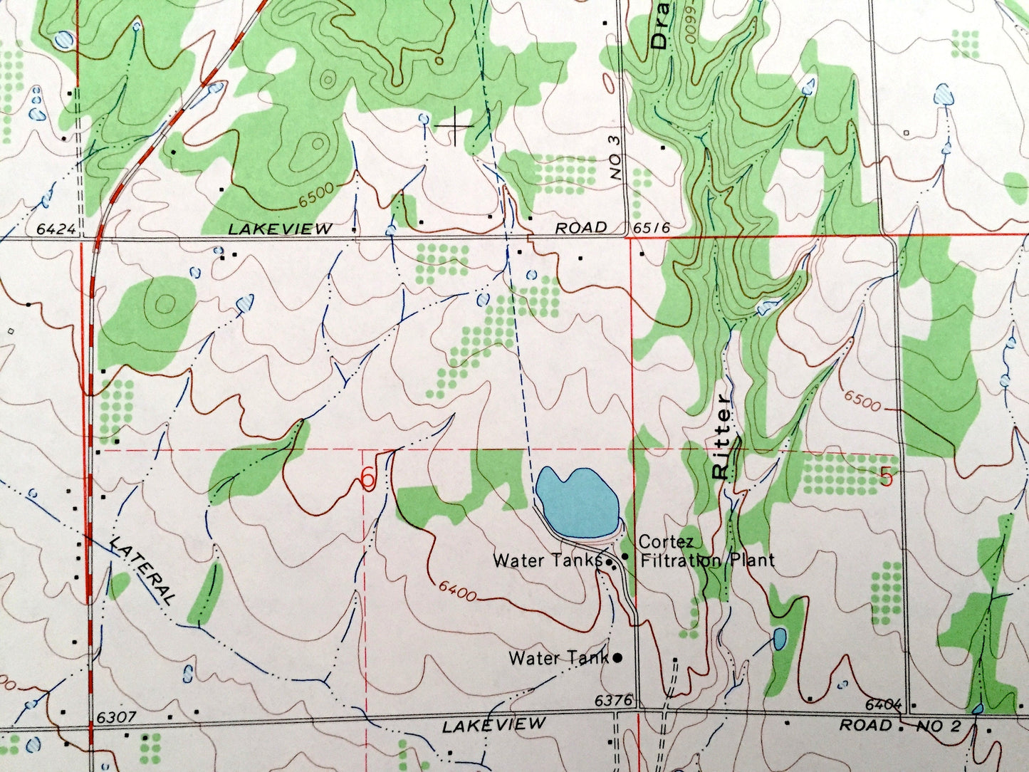 Antique Dolores West, Colorado 1965 US Geological Survey Topographic Map – Lebanon, Montezuma County, Hartman Draw, May Canyon, Ritter, CO