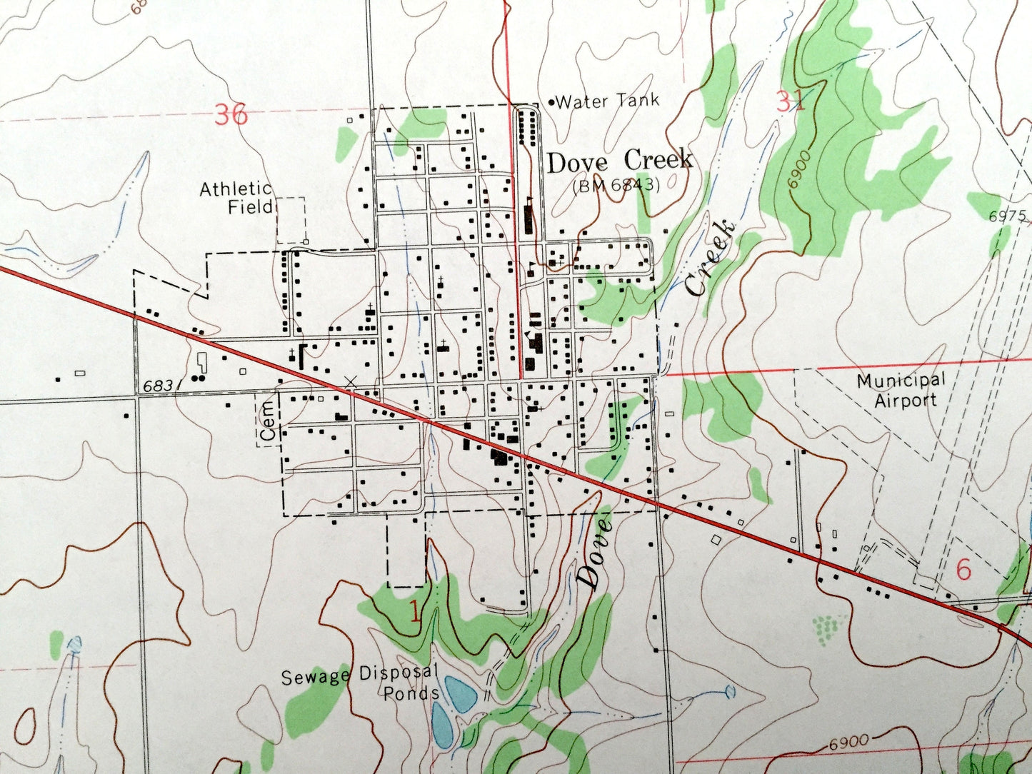Antique Dove Creek, Colorado 1964 US Geological Survey Topographic Map – Dolores Creek, West Branch Canyon, Monument Creek, Chico Creek