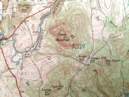 Antique Port Henry, New York 1945 US Geological Survey Topographic Map –  Lake Champlain, Lewis, Essex, Westport, Moriah, Vermont NY VT