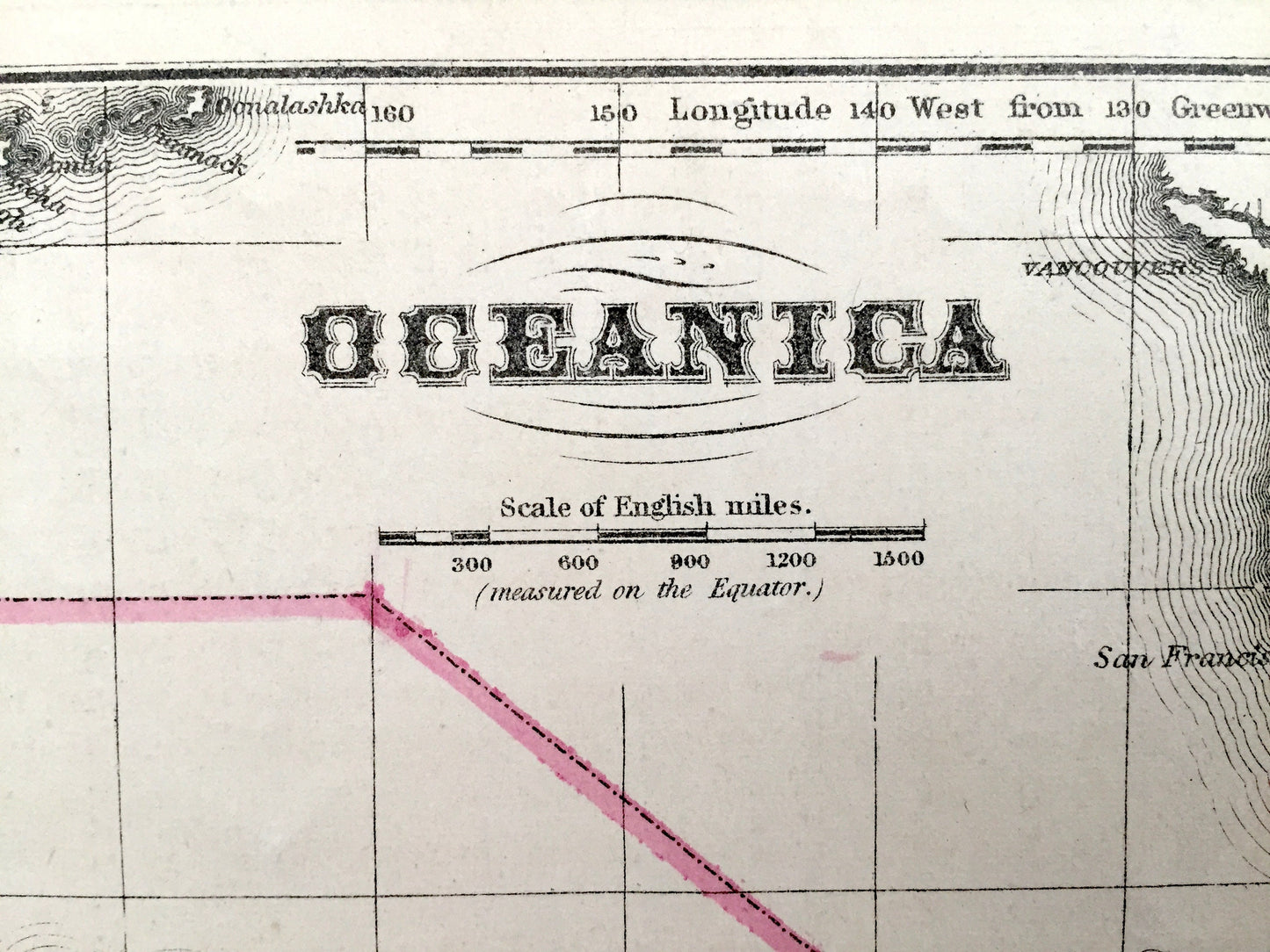 Antique Oceania 1866 Rand McNally Map – Australia, New Zealand, Tasmania, Polynesia, Philippines, Hawaii, Borneo, Sumatra, Java, Malaysia