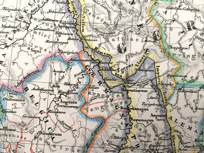 Antique 1835 Ancient Germany Map from JG Heck's Atlas Géographique, Astronomique et Historique – Hamburg, Bremen, Hanover, Frisian, Denmark