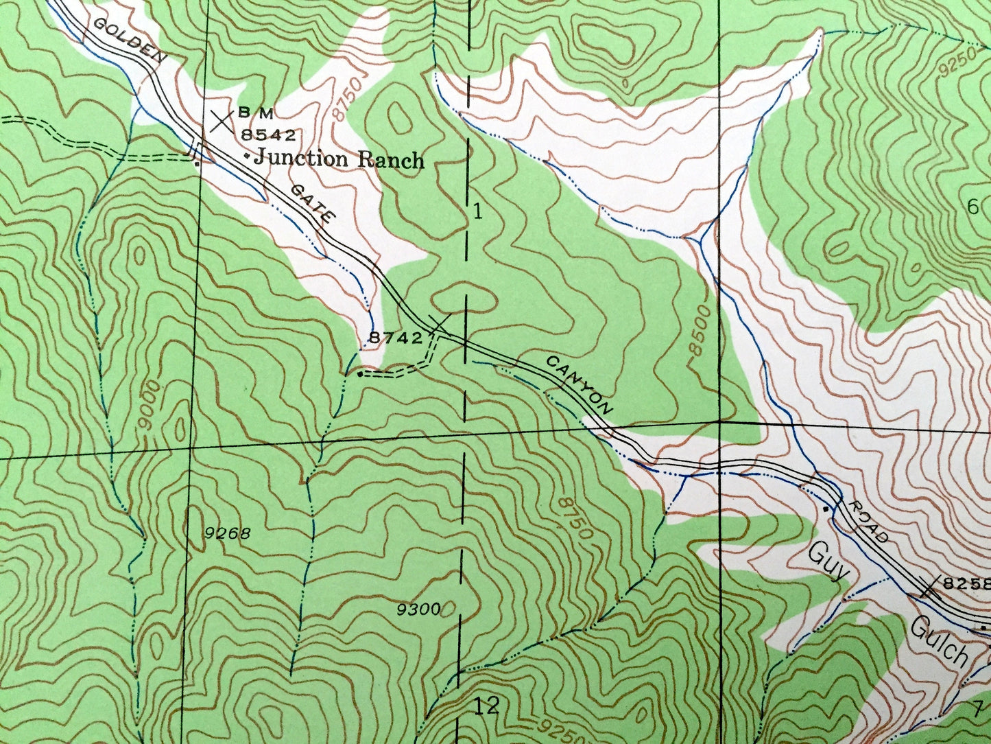 Antique Black Hawk, Colorado 1942 US Geological Survey Topographic Map – Gilpin County, Smith Hill, Cottonwood, Arapaho Forest, Ralston, CO