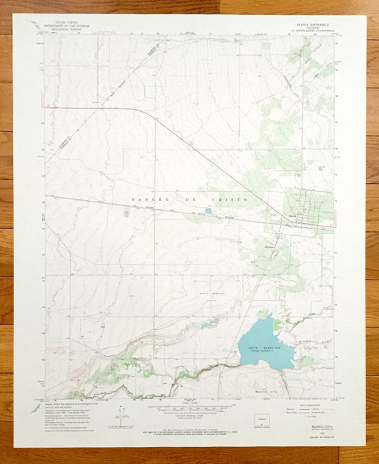 Antique Blanca, Colorado 1965 US Geological Survey Topographic Map – Sangre De Cristo, McClintock, Alamosa, Costilla County, Basaltic Hills