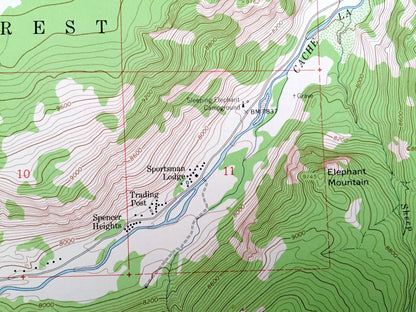Antique Boston Peak, Colorado 1962 US Geological Survey Topographic Map – Larimer County, Roosevelt National Park, Green Ridge, Twin Lakes