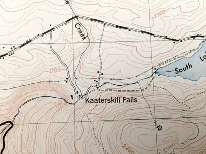 Antique Kaaterskill, New York 1946 US Geological Survey Topographic Map – Greene County, Cairo, Saugerties, Tannersville Hunter Catskills NY