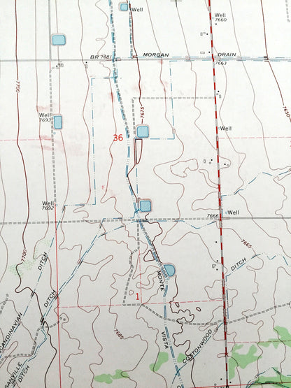 Antique Capulin, Colorado 1968 US Geological Survey Topographic Map – Alamosa County, Conejos County, Morgan, Alamosa River, La Jara Creek