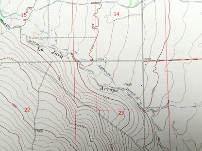 Antique Capulin, Colorado 1968 US Geological Survey Topographic Map – Alamosa County, Conejos County, Morgan, Alamosa River, La Jara Creek