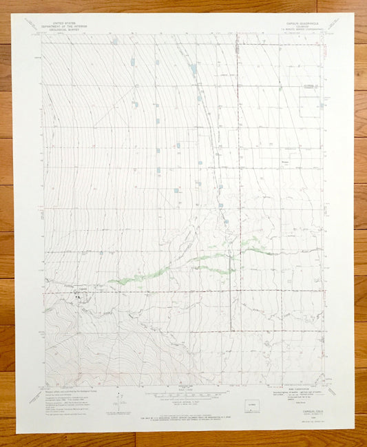 Antique Capulin, Colorado 1968 US Geological Survey Topographic Map – Alamosa County, Conejos County, Morgan, Alamosa River, La Jara Creek
